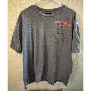 Vintage Single Stitch Harley-Davidson Pocket T-Shirt Gray XL Boise ID Faded